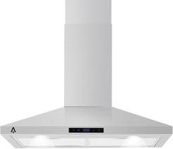 Range Hood Euker de 30 polegadas e 265 CFM em aço inoxidável com luz LED