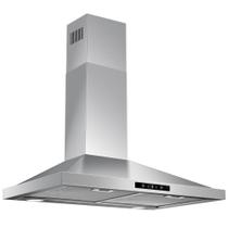 Range Hood Tieasy de 30 polegadas para montagem em parede em aço inoxidável 450 m³/h