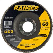Ranger Disco Flap 4.1/2 X 60 - Kit C/10 Un Ranger Disco Flap 4.1/2 X 60 - Kit C/10 Un