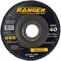 Ranger Disco Flap Zirc.4.1/2 X 40 - Kit C/10 Un Ranger Disco Flap Zirc.4.1/2 X 40 - Kit C/10 Un
