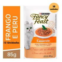 Rao òmida De Gatos Sach 85g Casserole Frango E Peru 15un