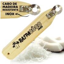 Rapa Raspa Ralador De Coco Madeira e Inox Manual De Perna
