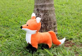 Raposa Fox De Pelúcia 24 Cm - Para Decoração Do Quarto /Brinquedo/Enfeite - Lalu Enxovais