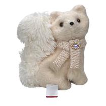 Raposa Sentada com Cachecol 25cm Decoração Natalina de Luxo Tok da casa Raposa Sentada com Cachecol 25cm Decoração Natalina de Luxo Tok da casa