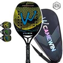 Raquete Beach Tennis Camewin 100% Fibra Carbono 12K Predator