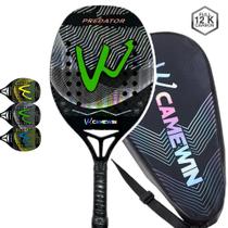 Raquete Beach Tennis Camewin 100% Fibra Carbono 12K Predator