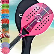 Raquete Beach Tennis Camewin 50 carbono 50 fibra Vidro Rosa Cor Rosanew