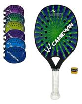 Raquete Beach Tennis Camewin Plastico Leve Kn4050 ul Verde