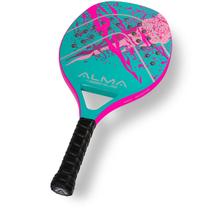 Raquete Beach Tennis Carbono 1K Matira Rosa Alma Genius