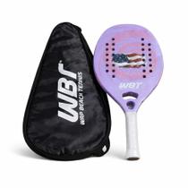 Raquete Beach Tennis Carbono 3K Profissional Potência E Controle Com Capa