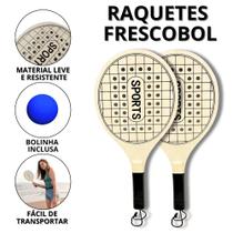 Raquete Beach Tennis Frescobol Praia Kit Raquetes De Tênis Raquete Bolinha de Borracha Acessórios