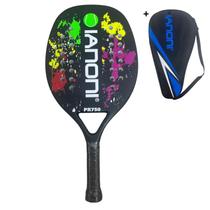 Raquete Beach Tennis Ianoni Fibra Carbono Profissional Pr750 Cor Preto