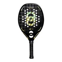 Raquete Beach Tennis Joog Supreme 18K Pro Full Carbon EVA Soft Preto/Dourado