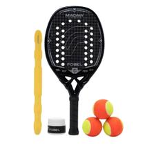 Raquete Beach Tennis Macaw Onyx Fobel - Limited Edition - Gustavo Russo + KIT UPGRADE