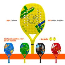 Raquete Beach Tennis Sulina Quadrus Amarelo