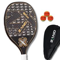 Raquete Beach Tennis Zand Z Xtreme 12k com Capa e Bolinhas ITF Approved Stage 2 Raquete Beach Tennis Zand Z Xtreme 12k com Capa e Bolinhas ITF Approved Stage 2