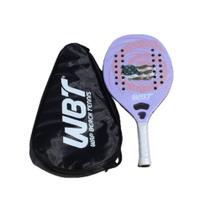 Raquete Carbono 3k Beach Tennis Wbt American Capa Raqueteira Raquete Carbono 3k Beach Tennis Wbt American Capa Raqueteira