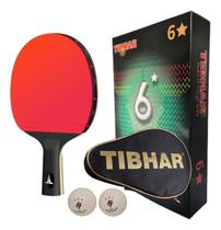 Raquete Carbono Ping Pong Classineta 6 Estrelas Tibhar Profissional