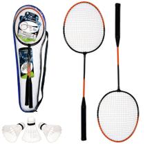 Raquete De Badminton 5 Peças, 2 Raquetes, 2 Petecas, Bolsa - Art Sport