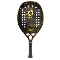 Raquete De Beach Tennis 100% Carbono 3K Preto Dourado Bt1000