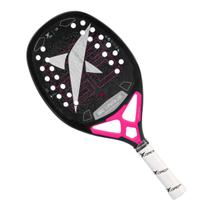 Raquete de Beach Tennis Drop Shot Conqueror 13 Tech Preta e Rosa