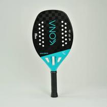 Raquete de Beach Tennis Kona Maverick Blue 2024 com Tratamento de Fábrica Carbono 12K