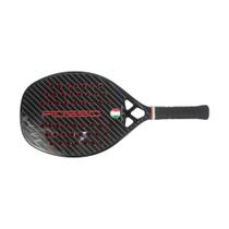 Raquete De Beach Tênnis Oficial Rosso Carbono 3k C/ Nf Preta