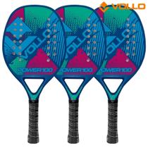 Raquete de Beach Tennis Power 100 Azul Vollo Sports - 3 Unidades