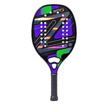 Raquete de Beach Tennis Pro Violet Douglas Collani Zeiq Carbono 3k