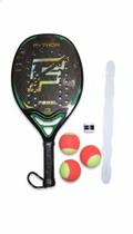 Raquete de Beach Tennis Python - FOBEL + Protetor + Overgrip + 3 Bolas