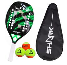 Raquete De Beach Tennis Shark Predator L.e - 22mm Cor Verde (Verde)