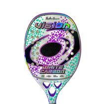 Raquete de Beach Tennis Vision White Carbon 2024 - Marilia Camara - Vision Pro