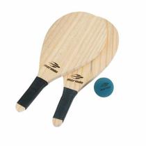 Raquete de frescobol mormai madeira com bola