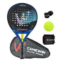 Raquete de padel de fibra de carbono 360g + 10g com saco 125g