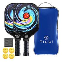 Raquete de Pickleball TICCI USAPA Aprovada, 2 Rackets Grafite Premium, Núcleo Honeycomb