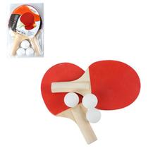 Raquete De Ping Pong Com 2 Unidades + 3 Bolinhas Wellmix Raquete De Ping Pong Com 2 Unidades + 3 Bolinhas Wellmix