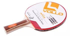 Raquete de ping pong Vollo Impulse preta/vermelha FL (Côncavo) - Vollo Sports