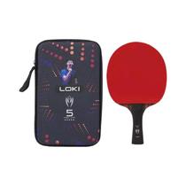 Raquete De Tênis De Mesa LOKI K5 Em Fibra De Carbono De 7 Camadas Com Borracha RXTON III Aprovada