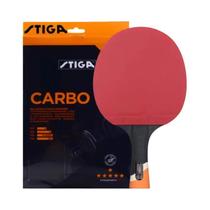Raquete De Tênis De Mesa STIGA CARBO 6 Estrelas Avançada Para Ataque Rápido 5 plus 2 Carbono
