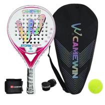 Raquete de tênis de padel CAMEWIN em fibra de carbono 18k 360g + 10g Raquete de tênis de padel CAMEWIN em fibra de carbono 18k 360g + 10g
