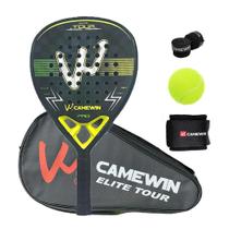 Raquete de tênis de padel CAMEWIN em fibra de carbono 18k 360g + 10g