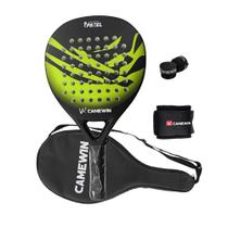 Raquete de tênis de padel CAMEWIN em fibra de carbono 18k 360g + 10g