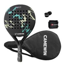 Raquete de tênis de padel CAMEWIN em fibra de carbono 18k 360g + 10g Raquete de tênis de padel CAMEWIN em fibra de carbono 18k 360g + 10g
