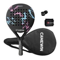 Raquete de tênis de padel CAMEWIN em fibra de carbono 18k 360g + 10g