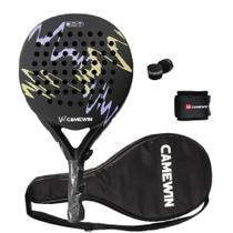 Raquete de tênis de padel CAMEWIN em fibra de carbono 18k 360g + 10g Raquete de tênis de padel CAMEWIN em fibra de carbono 18k 360g + 10g