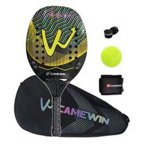 Raquete de tênis de padel CAMEWIN em fibra de carbono 18k 360g + 10g Raquete de tênis de padel CAMEWIN em fibra de carbono 18k 360g + 10g