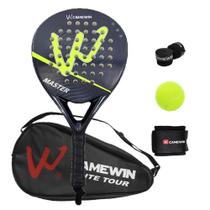 Raquete de tênis de padel CAMEWIN em fibra de carbono 18k 360g + 10g