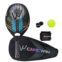 Raquete de tênis de padel CAMEWIN em fibra de carbono 18k 360g + 10g