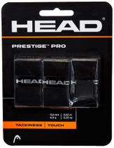 Raquete de tênis Overgrip Head Prestige Pro Black, pacote com 3 Raquete de tênis Overgrip Head Prestige Pro Black, pacote com 3