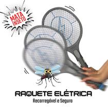 Raquete Elétrica Mata Insetos Mosquito Recarregável Bateria Resistente - Fullcommerce